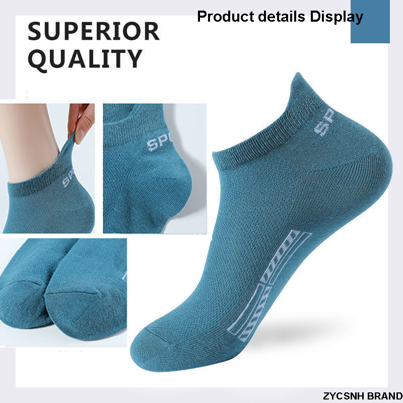 High Quality Men Ankle Socks Breathable Polyester Sports Socks Mesh Casual Athletic Summer Thin Cut Short Sokken 1pc
