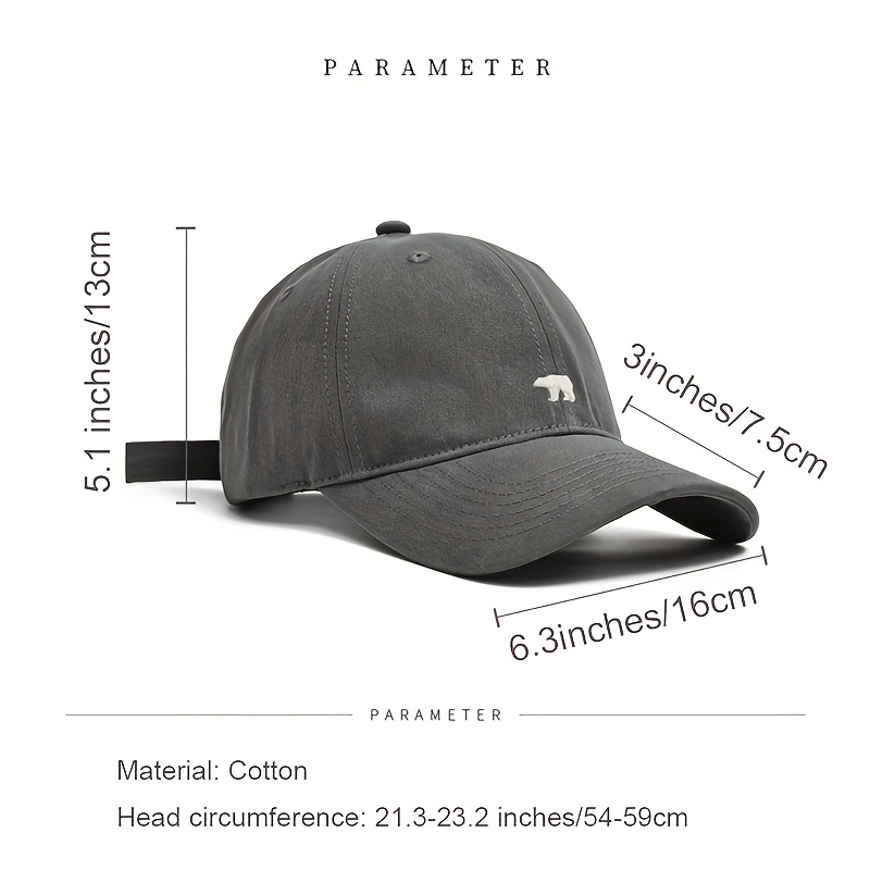 Breathable Cap Baseball Sunscreen Curved Brim Washed Cotton