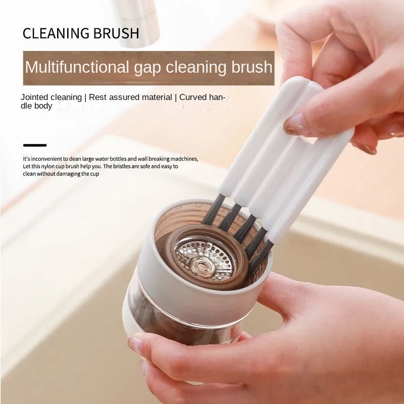 Kitchen 3 In 1 Multifunctional Cleaning Cup Washer Brush Long Handle Carrot  Water Bottle Cleaning Brush - AliExpress