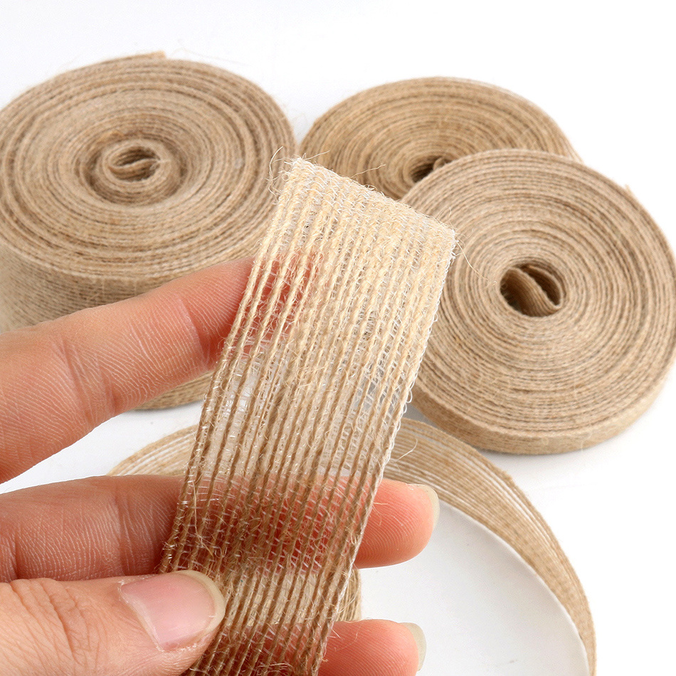 Beautiful Ribbon in Natural Jute Burlap with Multiple Sizes to Choose From!  - Wholesale Flowers and Supplies