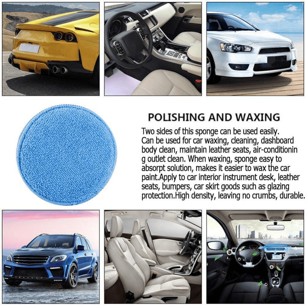 CAR CARE - 5x1/2 Round Sponge Wax Applicator Pad