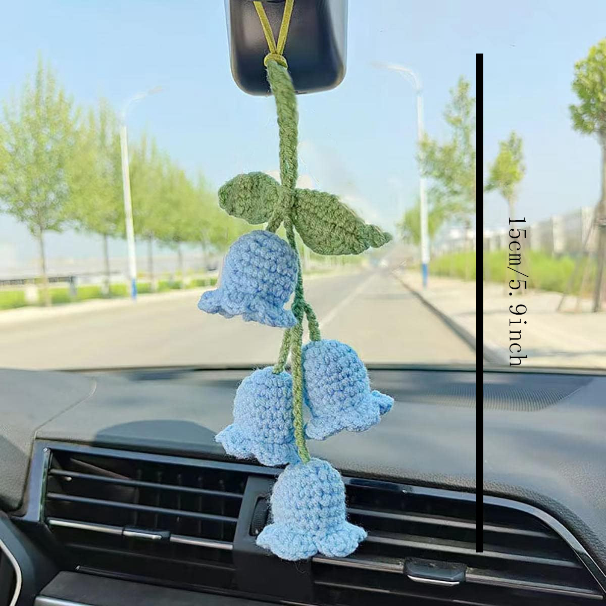 Puppy Lovers Car Rear View Mirror Accessories Car Ornament Hanging Charm  Interior Rearview Pendant Decor
