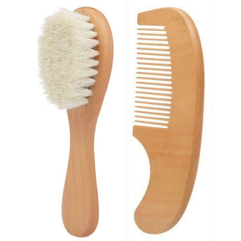 Infant Wooden Wool Brush Comb Newborn Bath Hair Brush Head - Temu