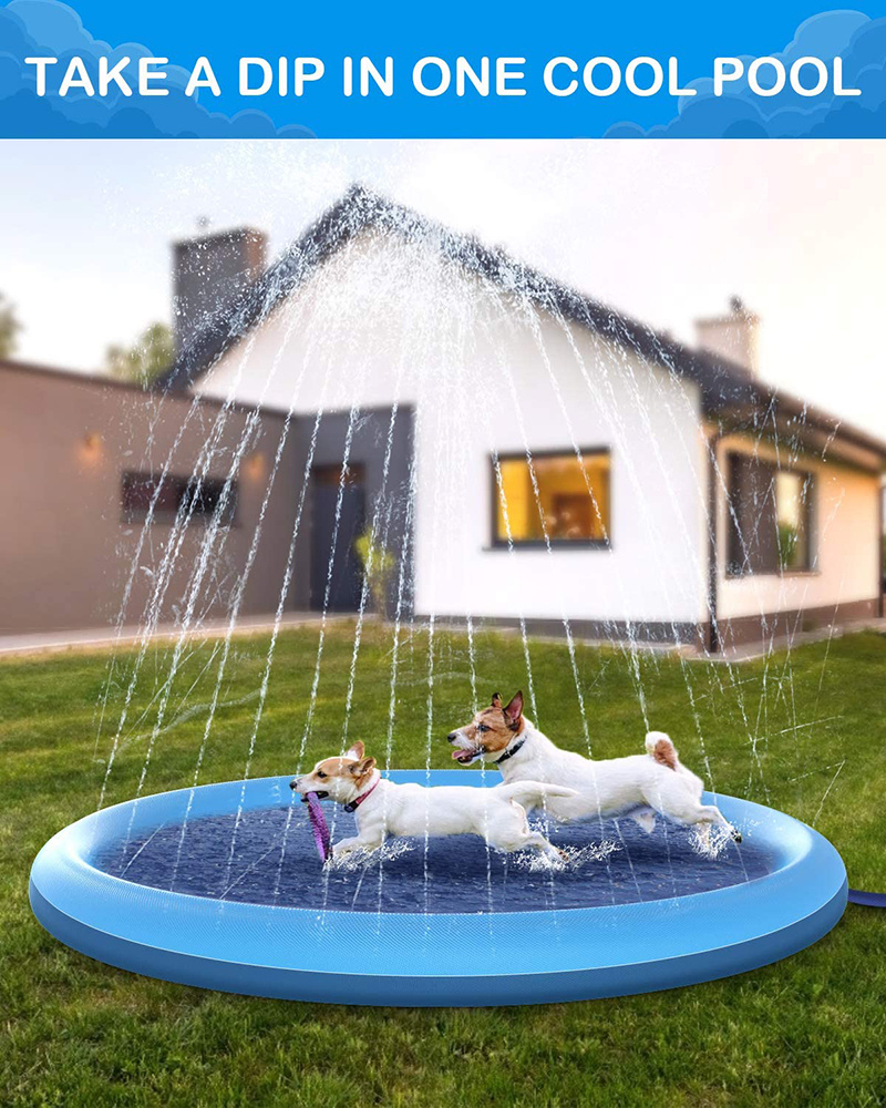 Dog Pillow Splash Sprinkler Pad For Dogs, Dogs Pet Swimming Pool Bathtub, Dog  Water Play Mat Wading Pool, Portable Inflatable Water Toy For Dogs Pets In  Yard Garden Party - Temu