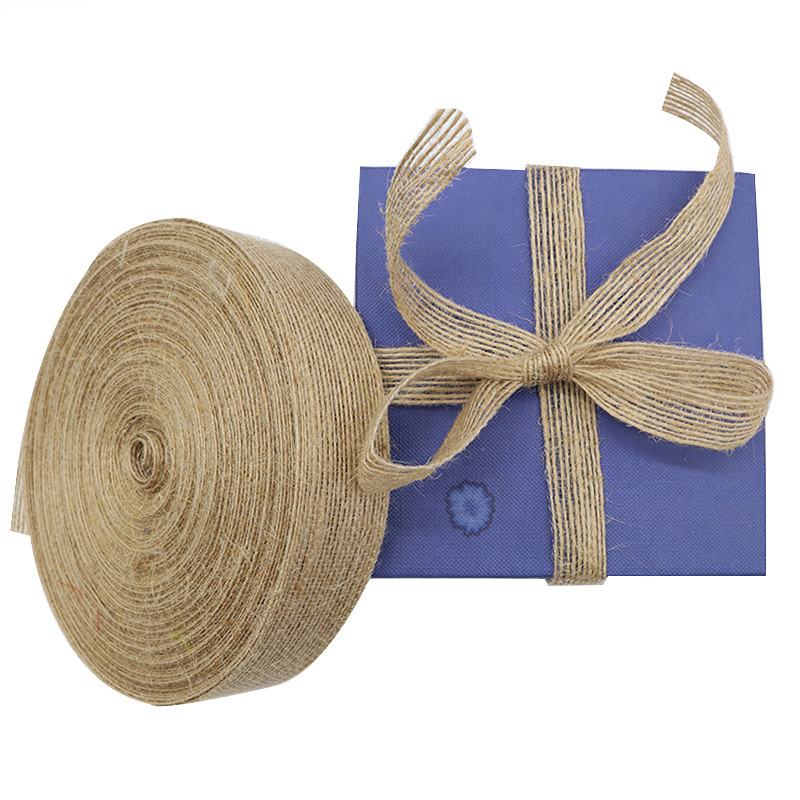 2 Meters Natural Jute Ribbon Burlap Gift Wrapping Wedding - Temu