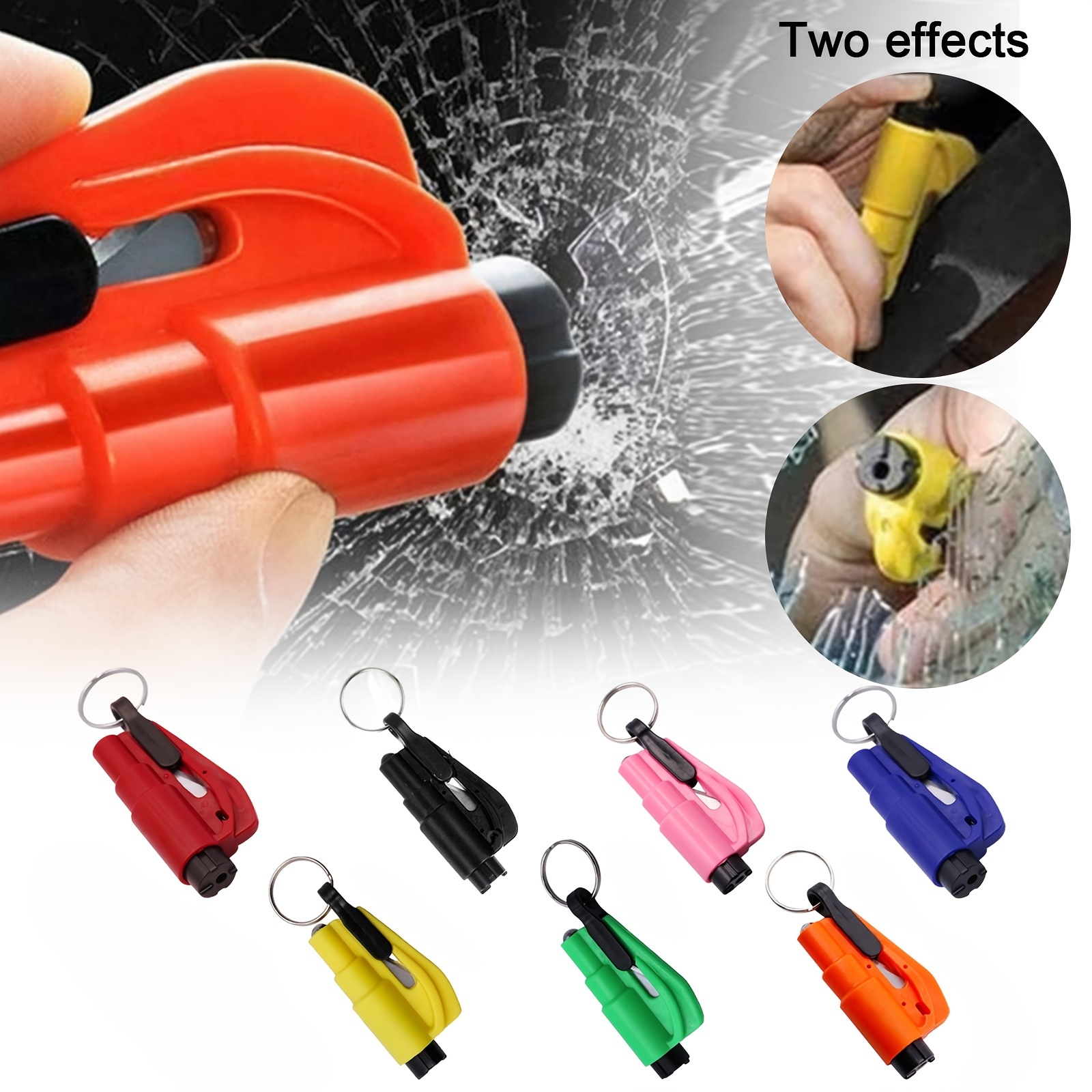 3-in-1 Tragbares Notfallwerkzeug, Multifunktionaler Auto-Schlüsselanhänger,  Sicherheitsgurtschneider, Fluchthammer, Fluchtwerkzeug