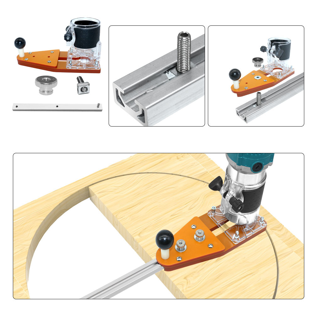 Katsu Single-Handed Electric Hand Wood Router Edge Cutter Router Joiners  Tool 220 V 710 W + 1/4 Inch Chuck + Diving Base + Milling Cutter + Template  Router Guides Kit : : DIY & Tools
