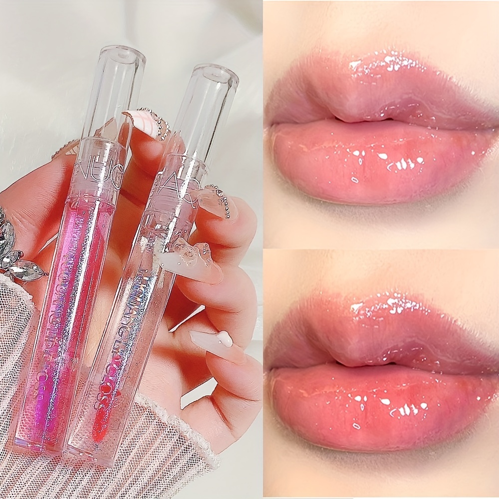 

6 Color Plumping Lip Gloss, Lustrous Dewy Finish Moisturizing Shimmer Lip Stain Tinted Lip Balm Long Lasting Nourishing Reduce Lips Lines Plumping Serum Lip Oil Care