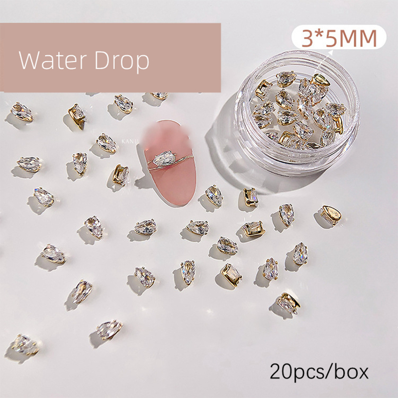 50pcs/bottle Small Zircon Claw Nail Rhinestone Sparkle Diamonds