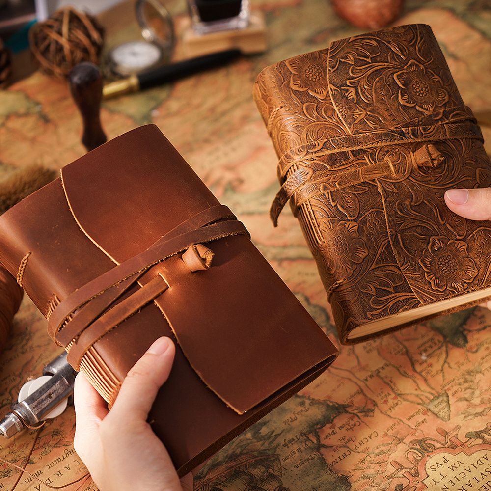 Vintage Leather Sketch Book Handmade Journal Notebook Diary Hand