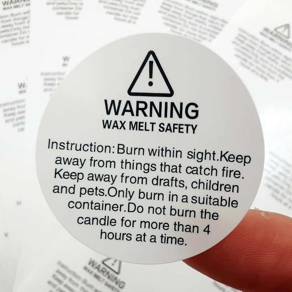 Candle Warning Labels Candle Jar Container Stickers Candle - Temu