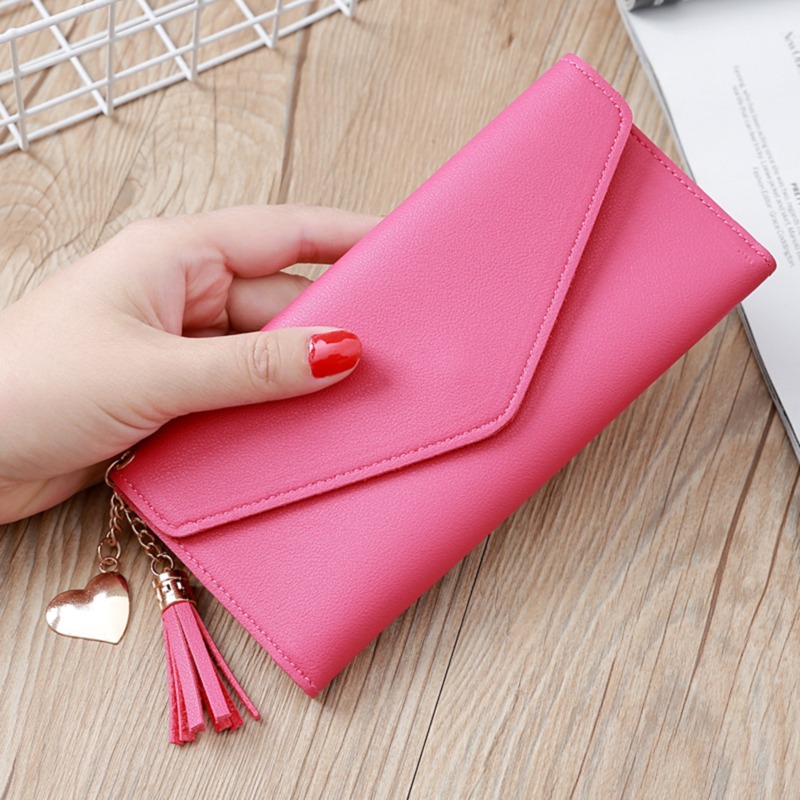 Women PU Leather Zipper Clutch Bag Long Wallet Coin Purse Credit Card Bag  Simple