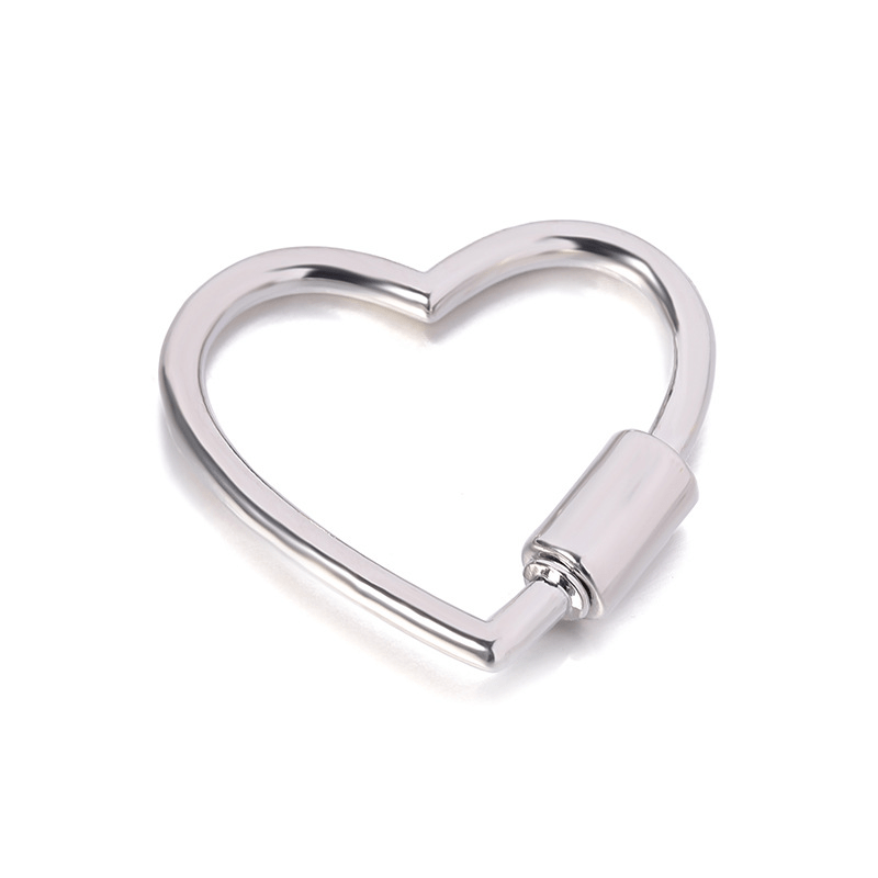 Heart Shape Keychain Clips Mini Small Carabiner Alloy - Temu
