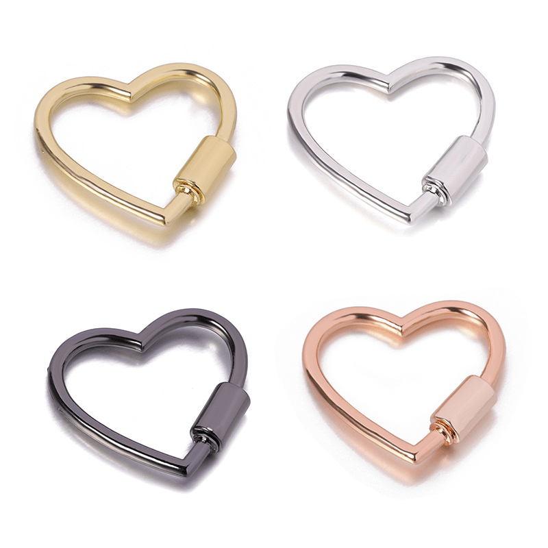 

1/5pcs Heart Shape Keychain Clips Mini Small Carabiner Alloy Durable Quick Release Spring Clip For Home Camping Fishing Travel