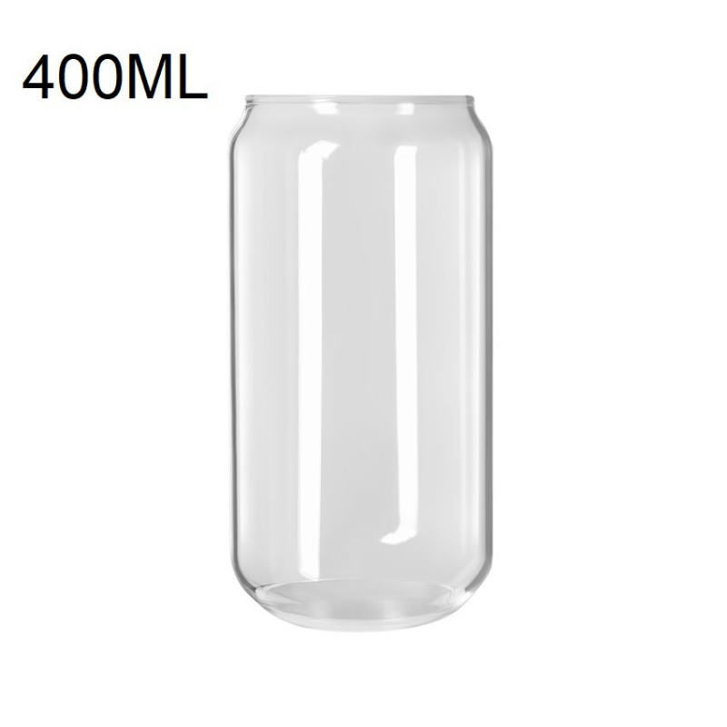 Beer Can Shape Glass 400ml 550ml 650ml Heat Resistant Clear Coffee