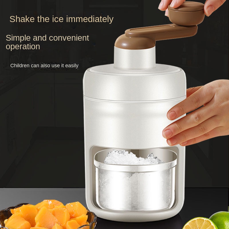 Hand Shaved Ice Machine Manual Fruit Smoothie Machine Mini Household  Protable Ice Shaver Small Ice Crusher and Snow Cone Machine for Children
