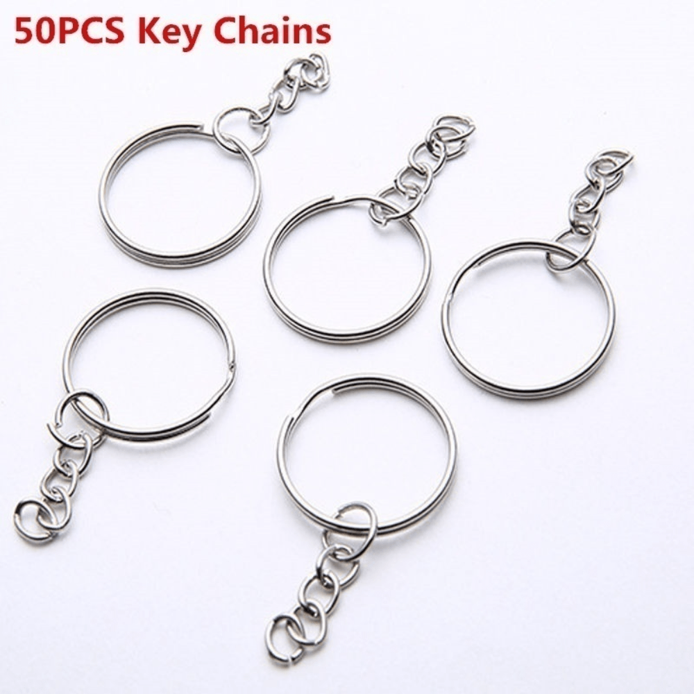 Metal Blank Keyring Keychain Split Rings Key Rings For Men, Lobster
