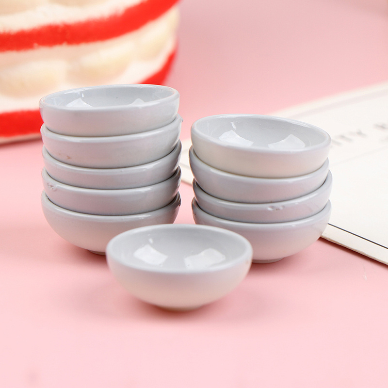 1/6 Scale Dollhouse Miniature Salad Bowl Glass Food Cup Candy Tray