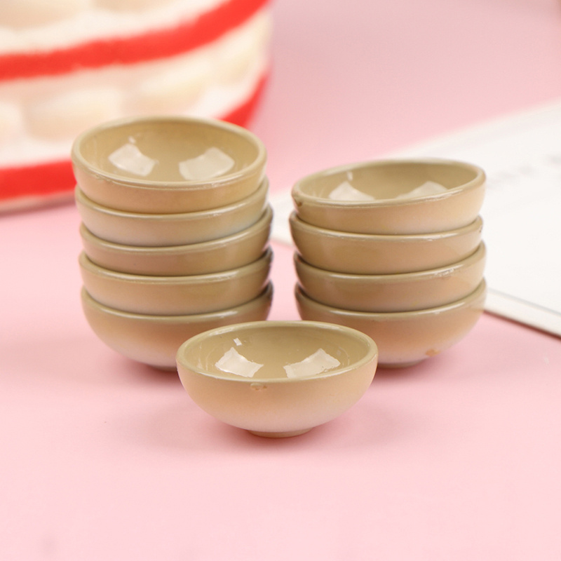 3PC Dollhouse Miniature 1/12 Ceramic Soup Bowl Kitchen Accessories  Handcrafted