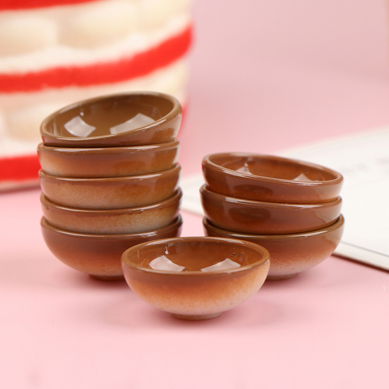 3PC Dollhouse Miniature 1/12 Ceramic Soup Bowl Kitchen Accessories  Handcrafted