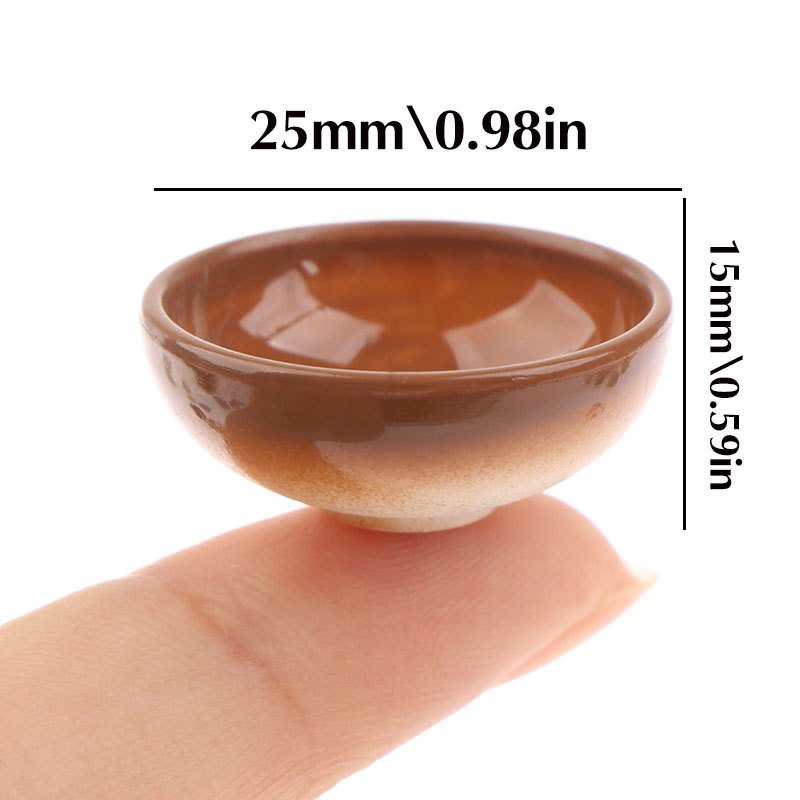 New Glass Fruit Bowl Salad Bowl Mini Soup Plate Kitchen Accessories 1:12  Dollhouse Miniature - Realistic Reborn Dolls for Sale