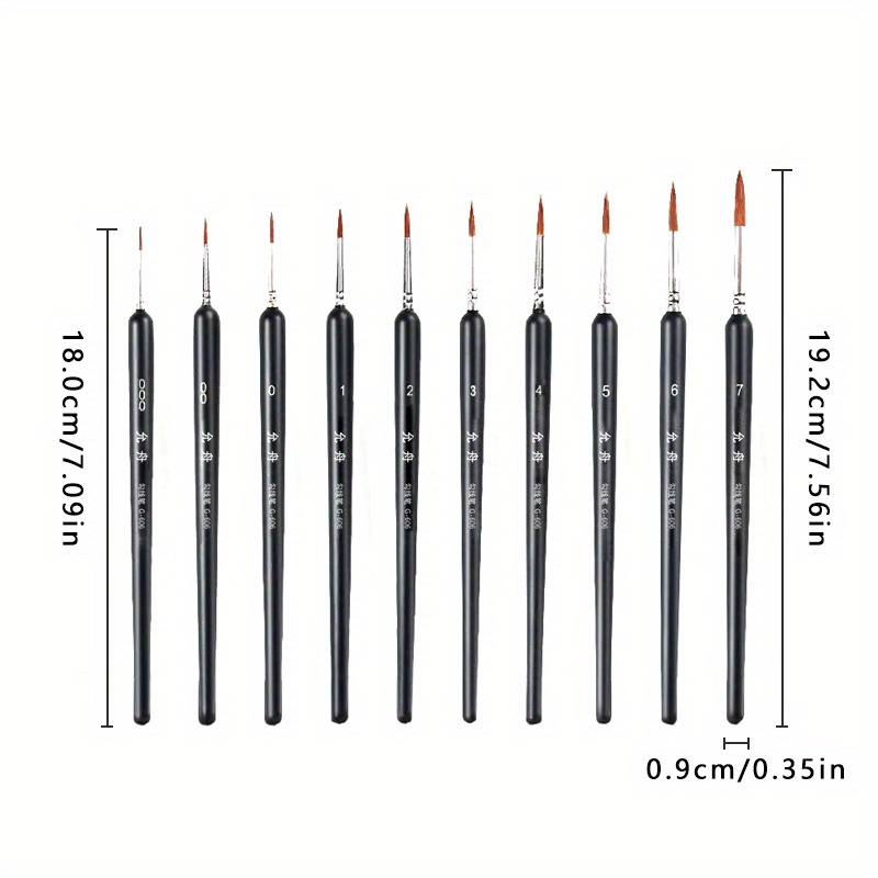 5Pcs/Set Fine Thin Hook Line Nylon Pen Paint Brush Drawing