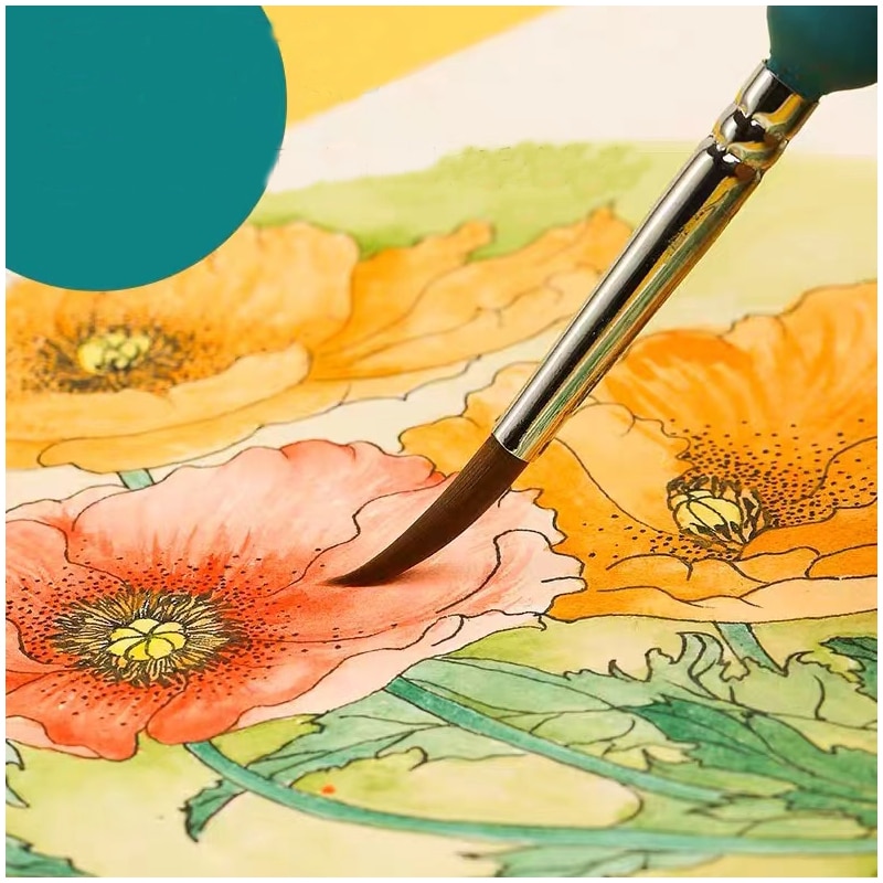 5Pcs/Set Fine Thin Hook Line Nylon Pen Paint Brush Drawing Art Watercolor  Art Supplies Painting Brushes