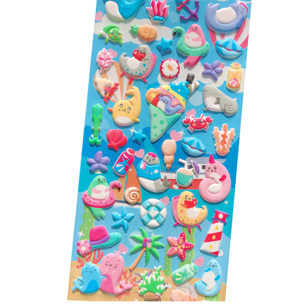 Kawaii 3d Puffy Forest Animals Party Stickers Scrapbooking - Temu