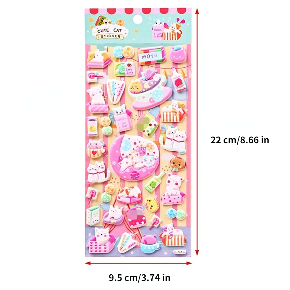 Kawaii 3d Puffy Forest Animals Party Stickers Scrapbooking - Temu