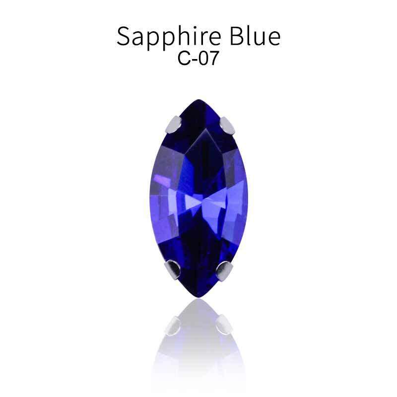 Lágrima de Cristal para Coser Color Transparente - Sapphire Strass
