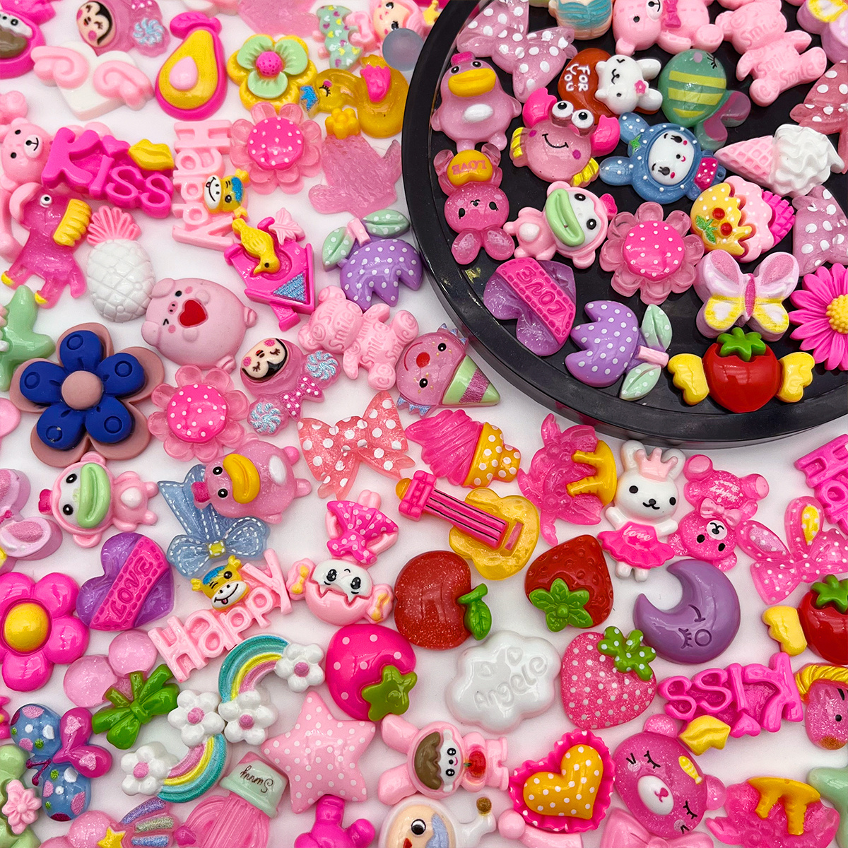 Kawaii Decoden Cabochons, Cute Decoden Case Crafts Supplies, Flatback Charms,  Hair Accessories 