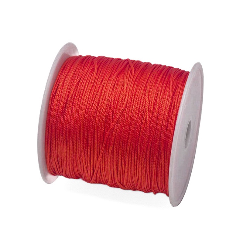 The Beadsmith Ko Nylon Beading Thread, Rich Red Color, Japanese Pre-Waxed 100% Nylon, 330tex, Tangle Resistant Knotting Cords, 50m /55 yds Spool, Use