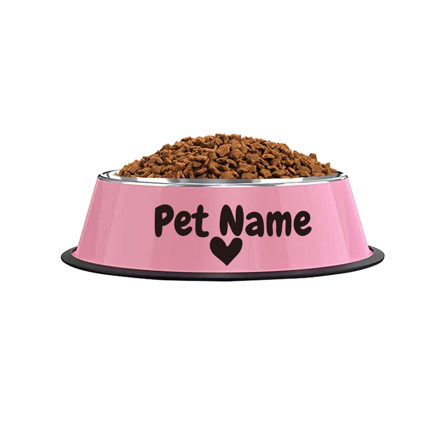 TEMU Customizable Stainless & Cat Bowl - Non-slip, Personalized Pet Food Dish With Of Name, Colorful Bone & For Easy Identification, Cat Food Bowl
