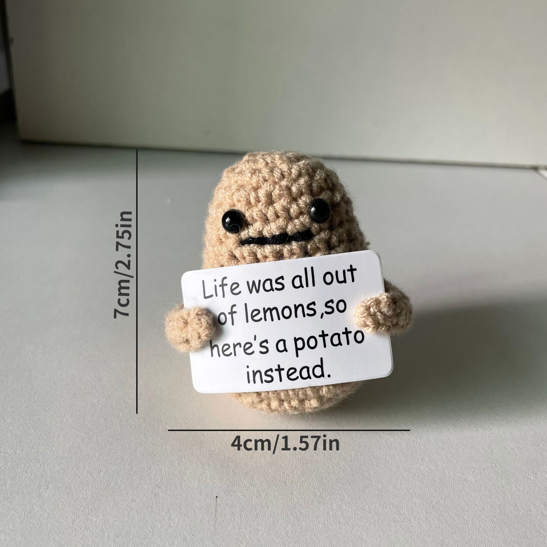 Find your positive potato here: www..com/shop/yarncreationsbyjp #