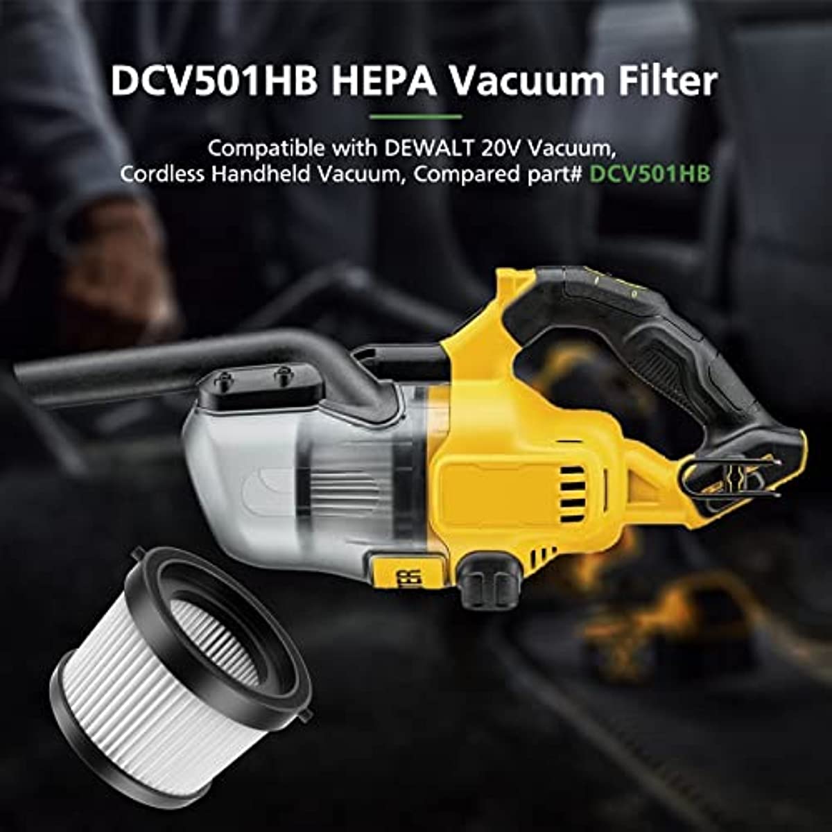 PVF110 Replacement Vacuum Filter for Black and Decker Handheld Pivot Vacuum  BDH2000PL BDH2020FLFH PHV1410 PHV1810 PHV1210 BDH2020FL, Washable Hand Vac  Filters, 4 Pack 