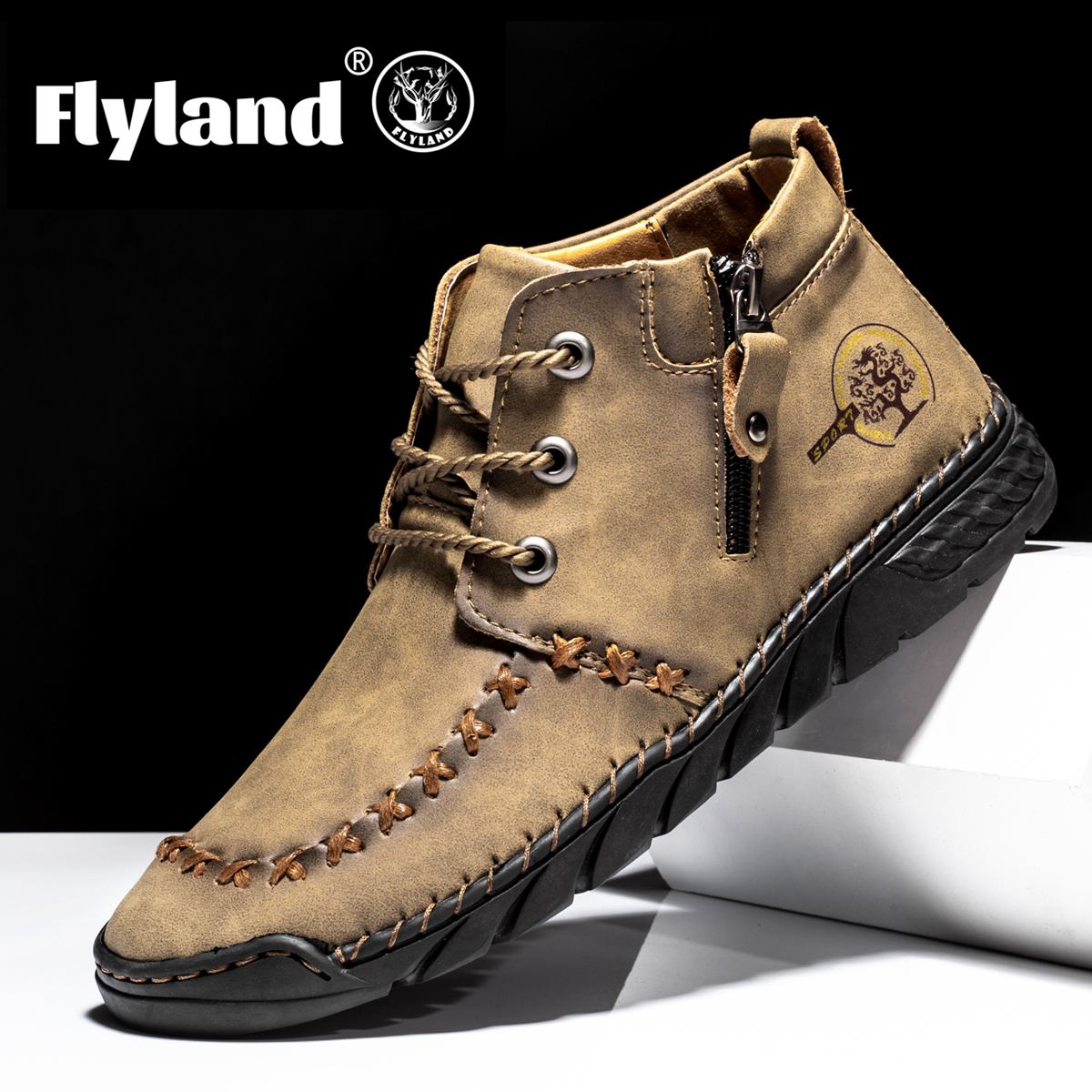 Men's Vintage Casual High Top Ankle Boots