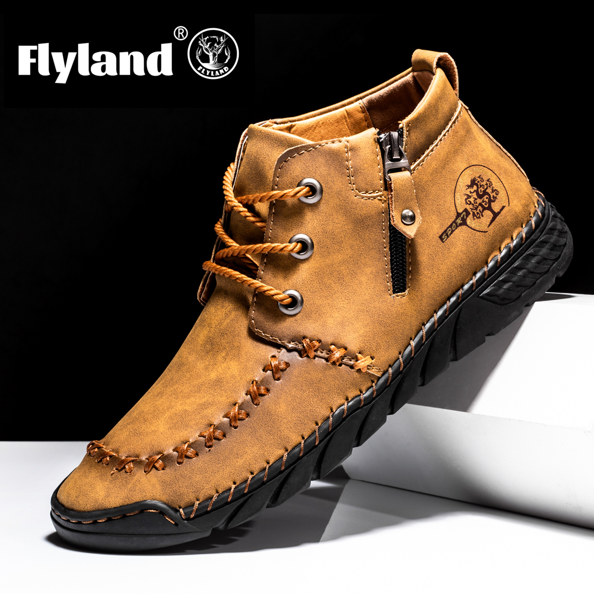 Men's Vintage Casual High Top Ankle Boots