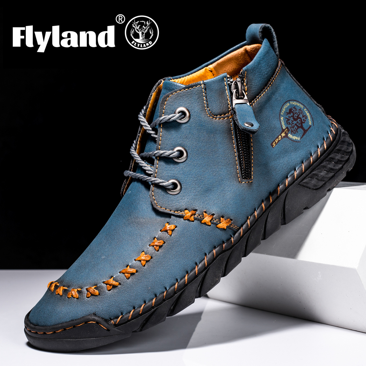 Men's Vintage Casual High Top Ankle Boots