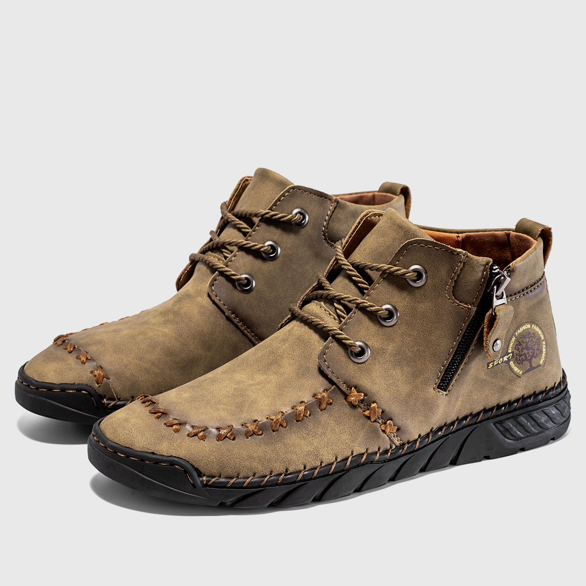 Men's Vintage Casual High Top Ankle Boots