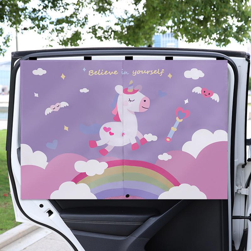 Cartoon Baby Car Curtain Embroidered Children Sun Protection - Temu