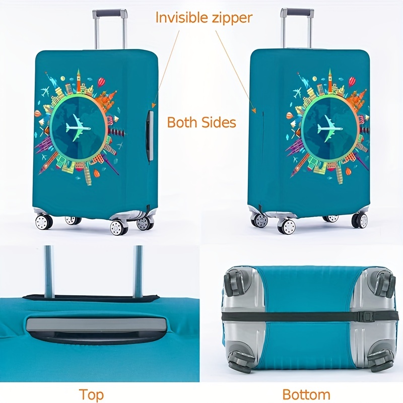 Elastic Travel Suitcase Protector, Protective Washable Thickened Luggage  Cover, Baggage Protector Suitable For - Temu