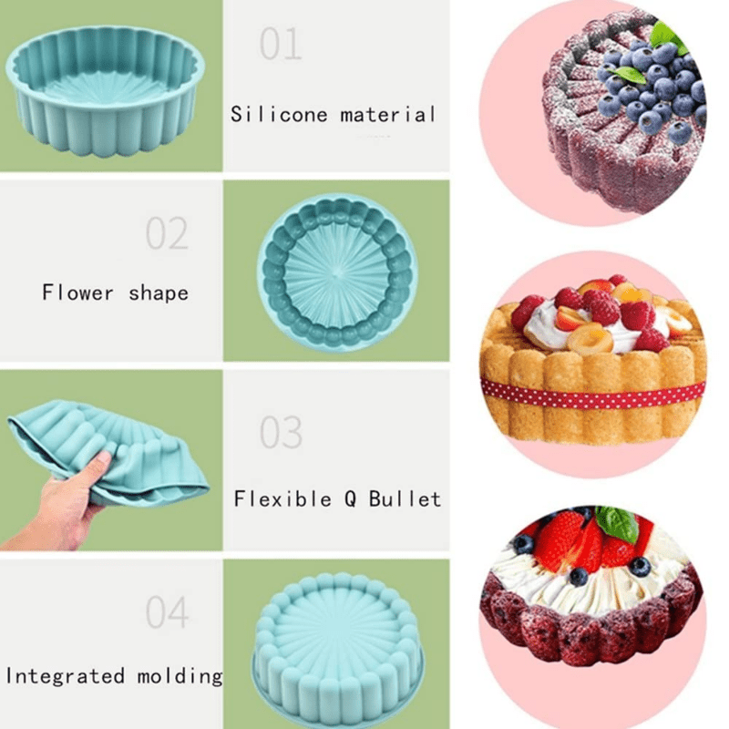 1pc Flower Shaped Silicone Toast Cake Pan - Perfect for Baking and  Decorating Cakes and Toast