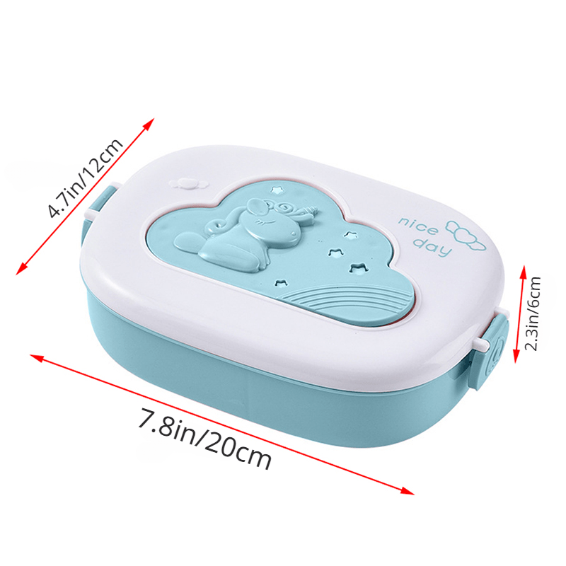 1pc Unicorn Lunch Box With Fork & Spoon, Microwaveable Salad