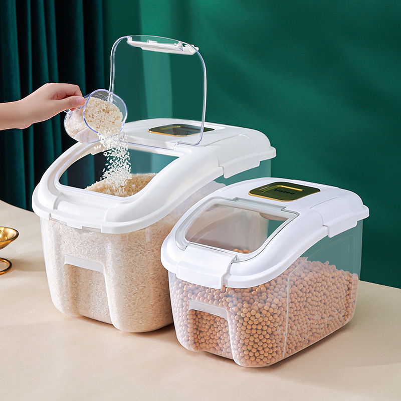 10 Kg Rice Storage Airtight Measuring Box with Compartments