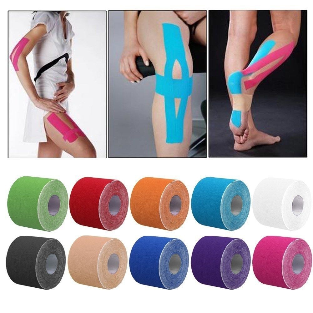 SPORTTAPE Kinesiology Sports Tape - 5m Roll, Physio & Sports Injury Muscle  Tape