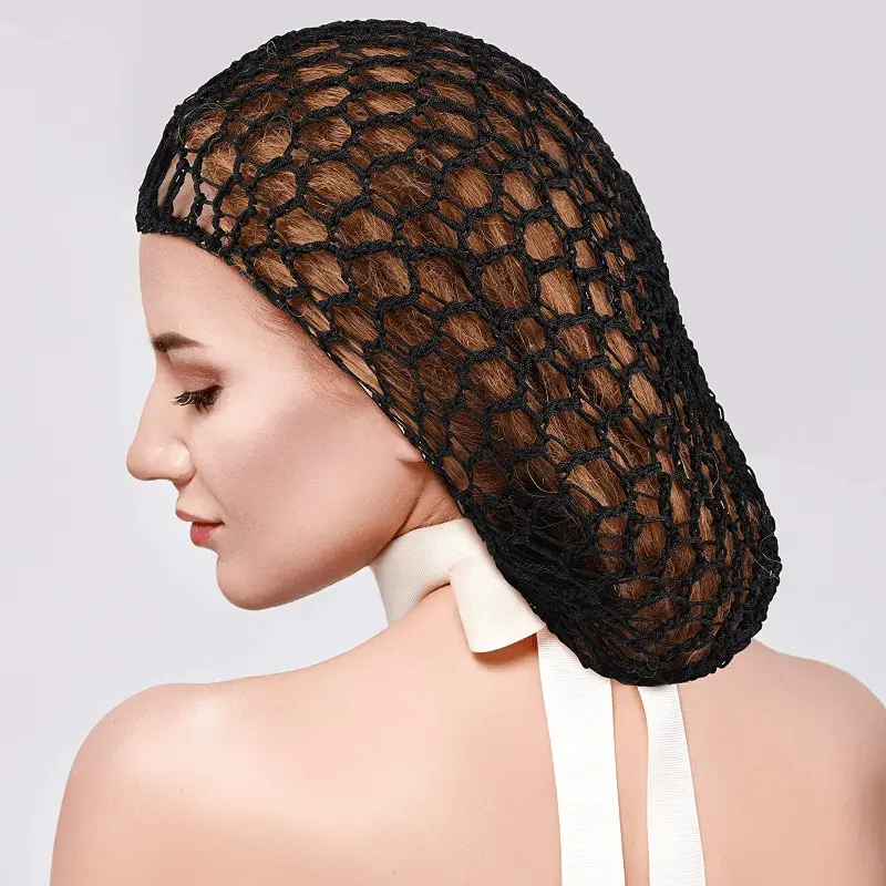 Thick Crochet Hair Net For Women Rayon Snood Hat For - Temu Australia