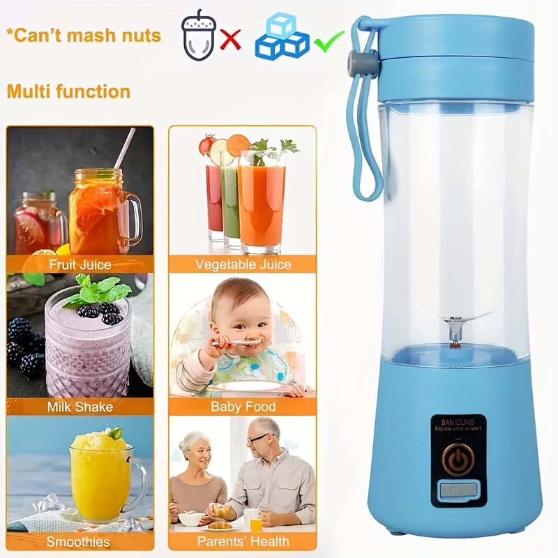 Portable Blender,Travel Blender,Mini Blender,Personal Blender for Shakes  and Smoothies with 6 Blades,Baby Food,Fruit Juice for Great Mixing