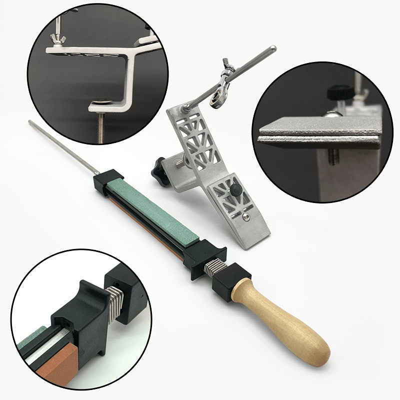 Professional Fixed Angle Knife Sharpener With Diamond Honing Stone And  Stainless Steel Sharpening Tools Pocket Knife Sharpener For Chefs - Temu