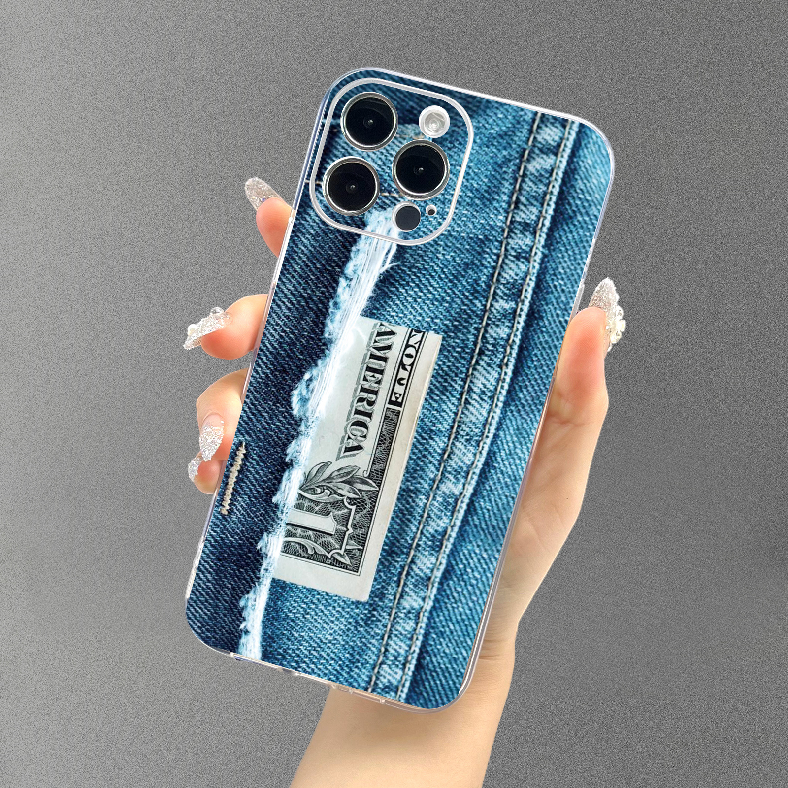 1pc Phone Case With Jeans Back Pocket Graphic Anti fall For IPhone 14 13 12 11 Pro Max XS Max X XR 8 7 Plus Gift For Birthday Halloween Christmas