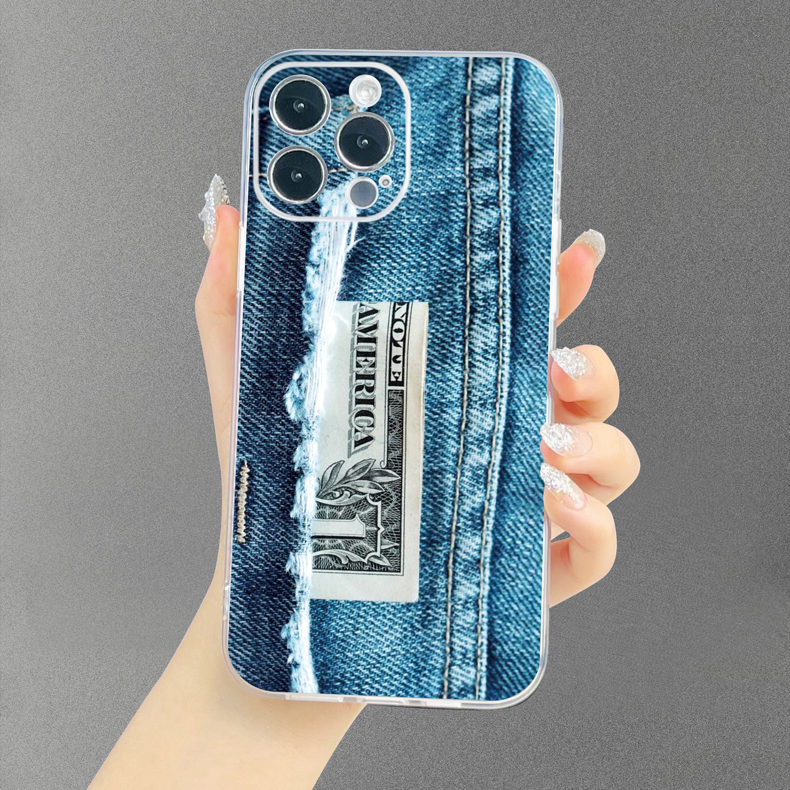 1pc Phone Case With Jeans Back Pocket Graphic Anti fall For IPhone 14 13 12 11 Pro Max XS Max X XR 8 7 Plus Gift For Birthday Halloween Christmas